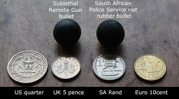 Sublethal Remote gun bullet comparison